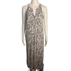 J. Jill Island Breeze Maxi Dress Sz S Floral Print Pockets Stretchy Flowy Boho